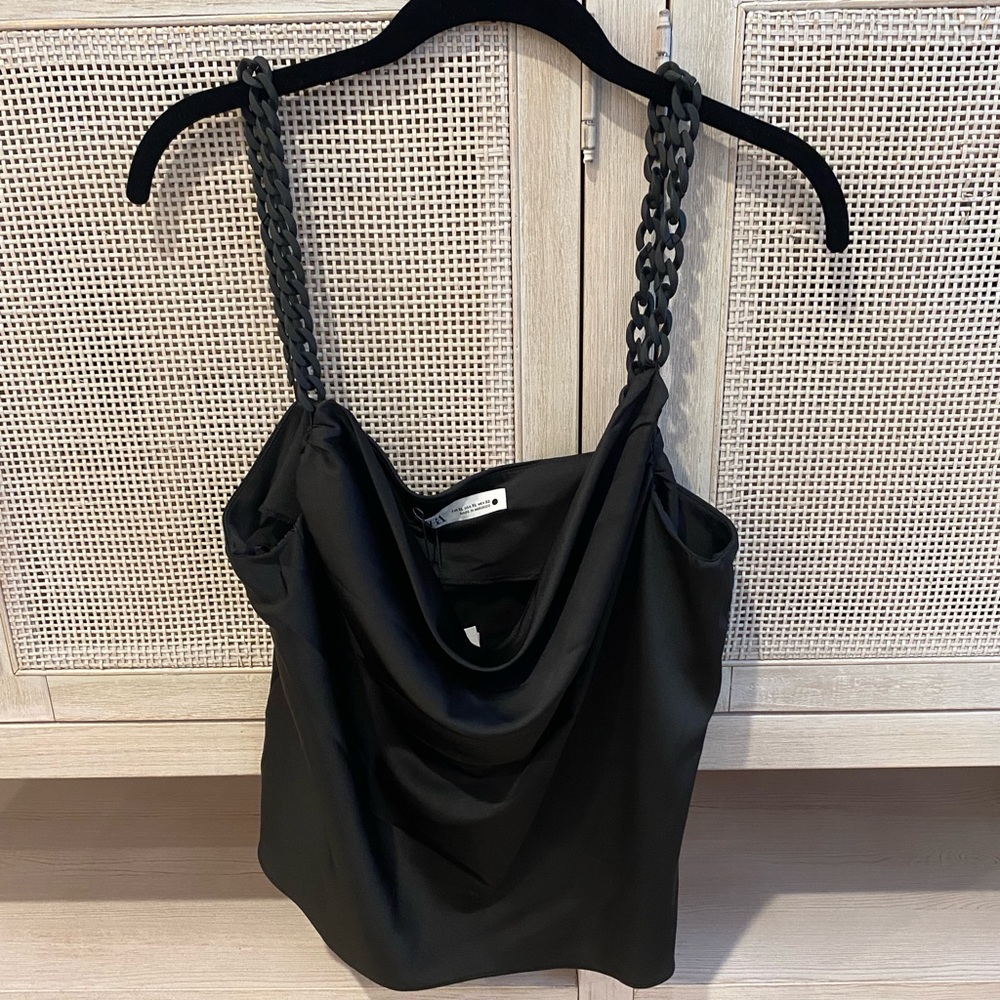 Zara scoop neck top